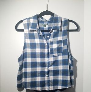 Wild Fable Flannel Botton Down Crop